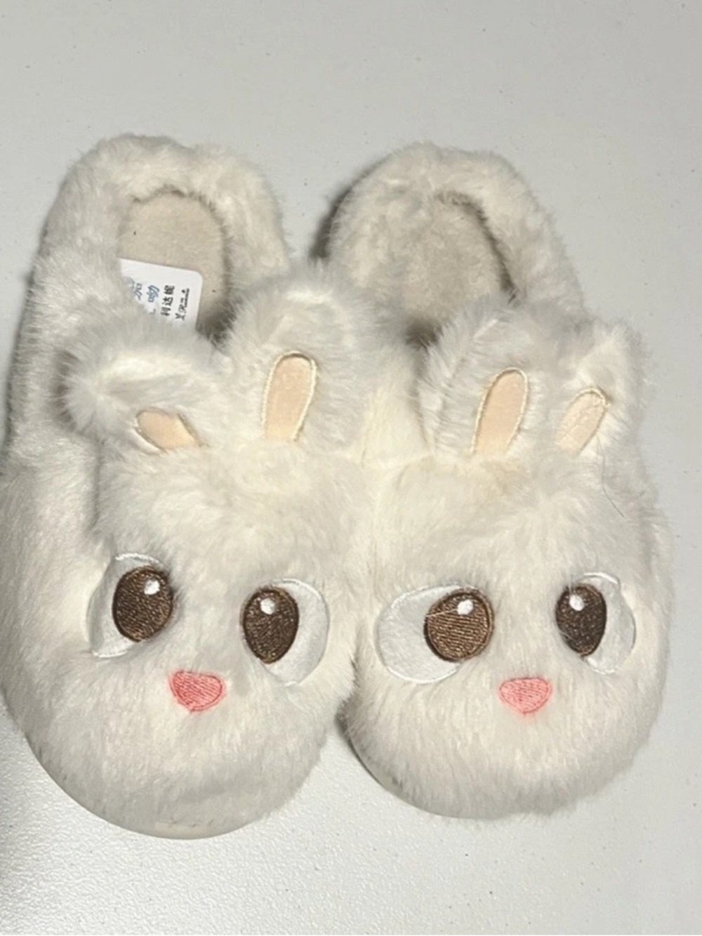 Plush Bunny Slippers - White
Sz 8
